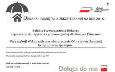 Ubezpieczenie OC dla Dekarzy z PSD
